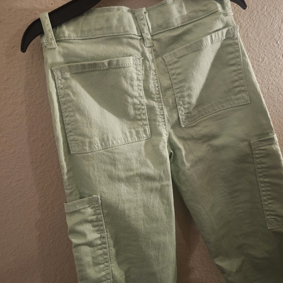 Trendy Kids' Mint Green Wide Leg Utility Jeans - Picture 13 of 13